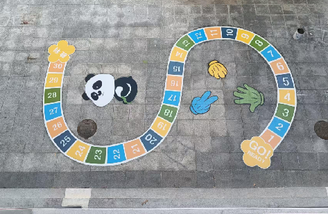 平乐地面游戏彩绘