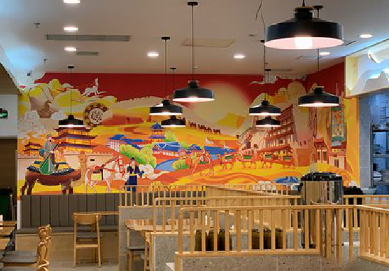 平乐商业空间彩绘介绍。