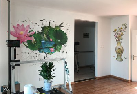 平乐墙体彩绘相比墙纸的优势。