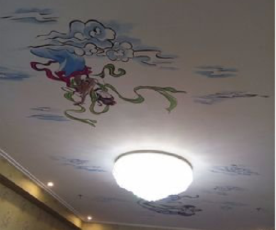 平乐如何快速绘制天花板上的手绘墙？