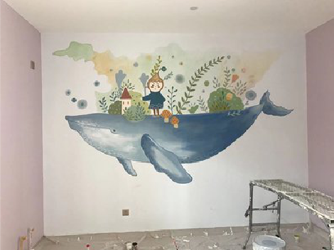 平乐手绘墙的特点及优势。